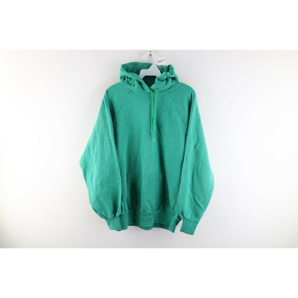 Vintage 70s Streetwear Mens Large Faded Blank Hoodie Sweatshirt